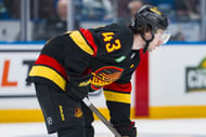 Defenseman Quinn Hughes in action for Vancouver Canucks. (Credits: IMAGN)